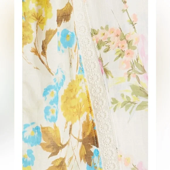 Zimmermann Girls Halcyon Spliced Floral Halter Dress Size 2 - Picture 3 of 5